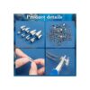 PH PandaHall 160 pcs 8 Sizes 304 Stainless Steel Snap On
