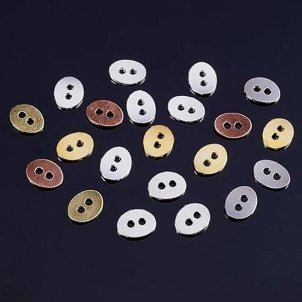 PH PandaHall 120 piezas de 6 colores ovalados 2 agujeros