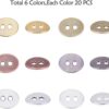 PH PandaHall 120 piezas de 6 colores ovalados 2 agujeros