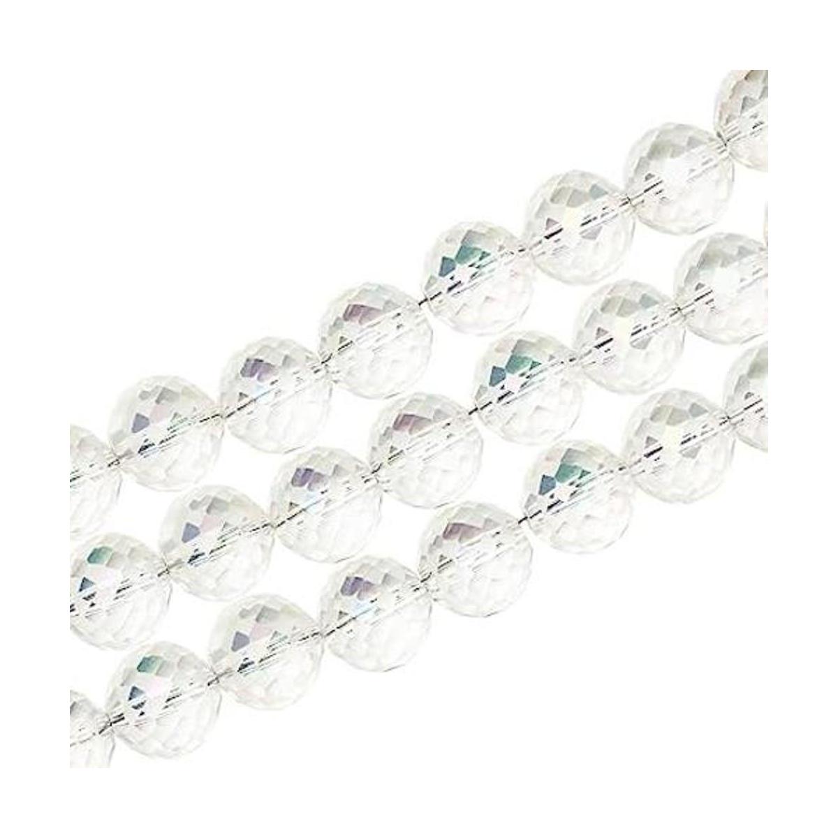 PH PandaHall 100 cuentas de cristal electrochapadas de