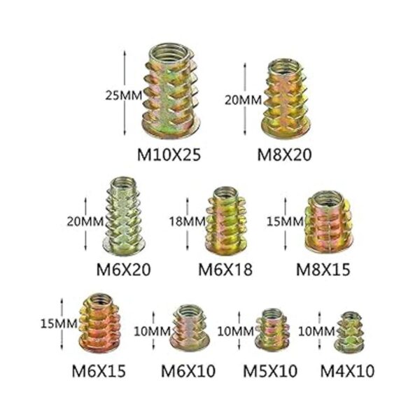 PGMJ 200 piezas de 9 tamaños M4M5M6M8M10 insertos_2