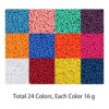 PH PandaHall 24 000 cuentas de cristal multicolor 24
