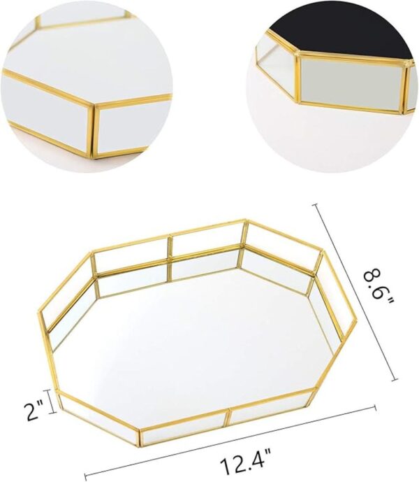 PENGKE Bandeja decorativa de espejo bandeja de espejo_2