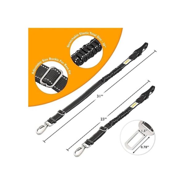 PAWBEE Cinturón de seguridad para perro 2 cinturones de_5