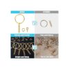 PAXCOO Llavero de oro para manualidades incluye 100