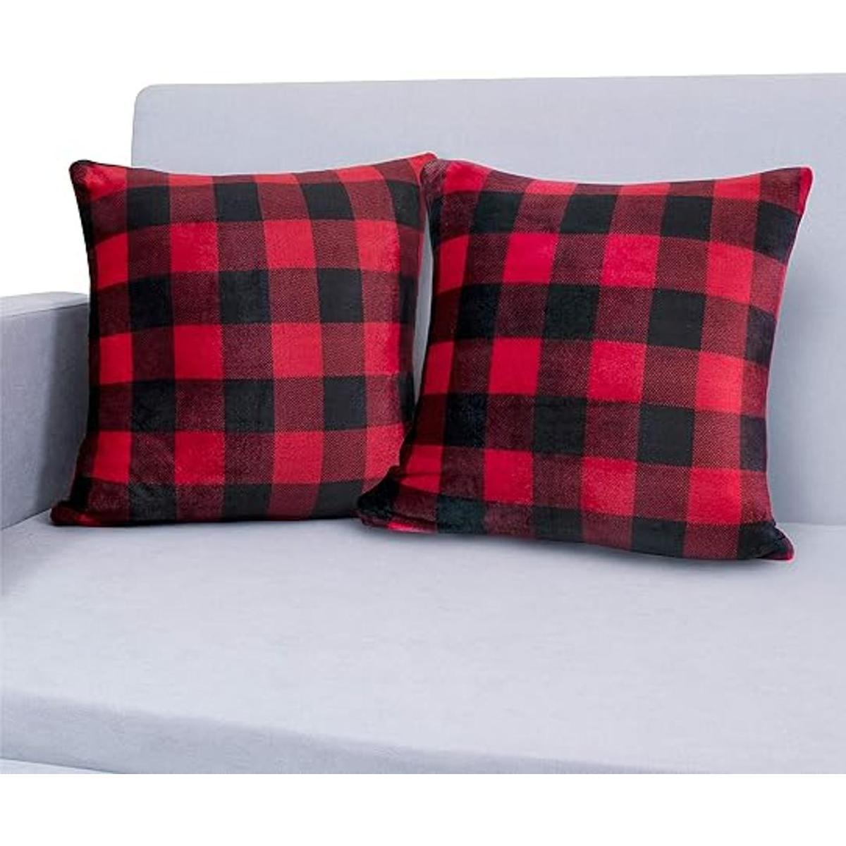 PAVILIA Buffalo Check Juego de 2 fundas de almohada a