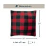 PAVILIA Buffalo Check Juego de 2 fundas de almohada a