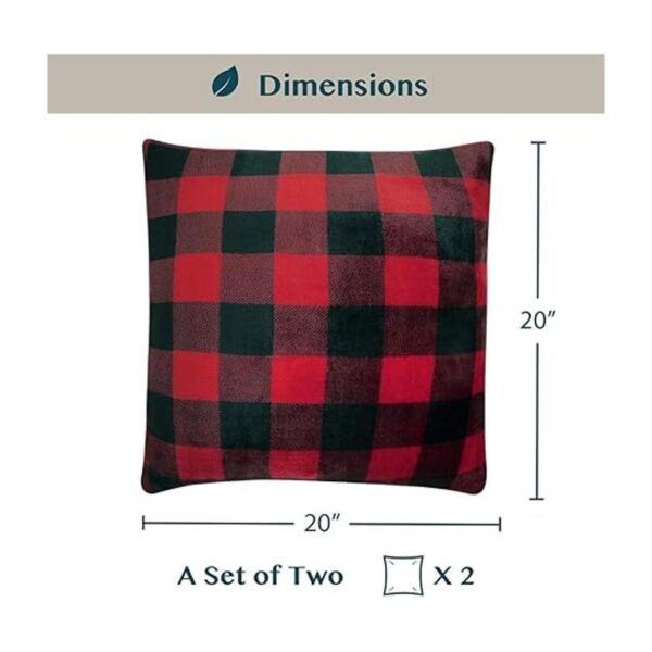 PAVILIA Buffalo Check Juego de 2 fundas de almohada a