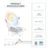 PARMIDA Paquete de 16 luces LED empotrables ultrafinas de_2