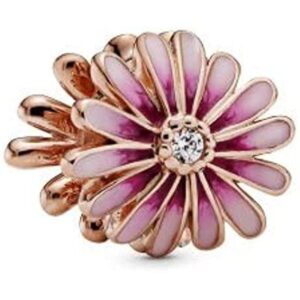 PANDORA Flor de margarita rosa esmalte rosa Metal_1