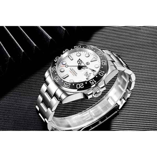 PAGRNE DESIGN Reloj mecánico deportivo para hombre correa_3