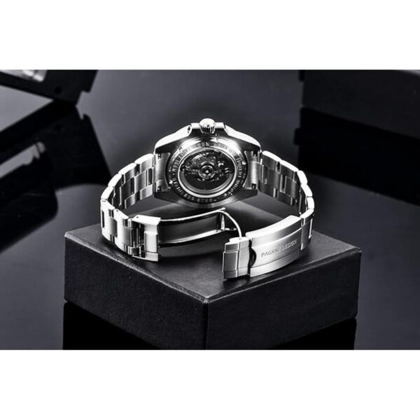 PAGRNE DESIGN Reloj mecánico deportivo para hombre correa_4