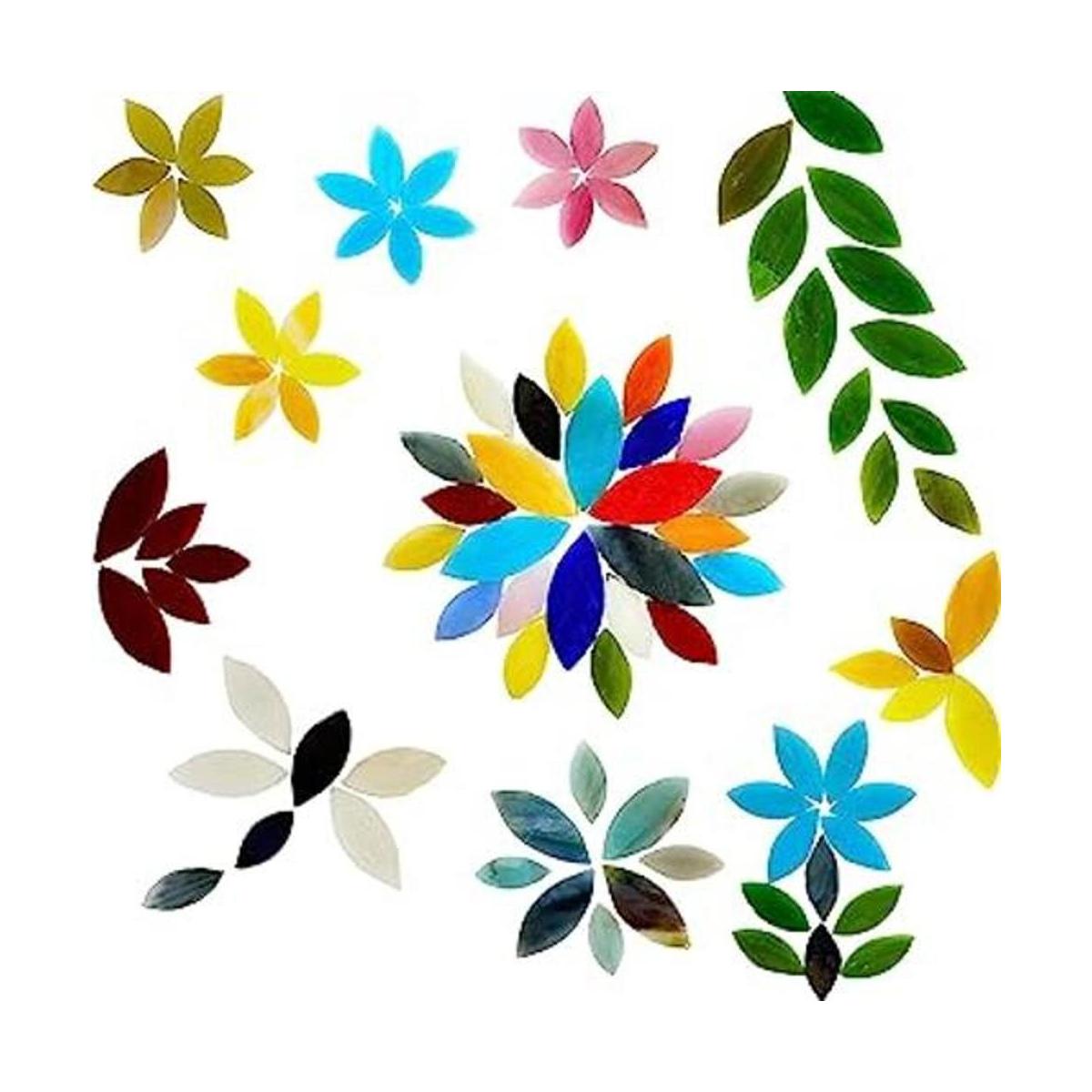 PALJOLLY 120 azulejos de mosaico de pétalos para