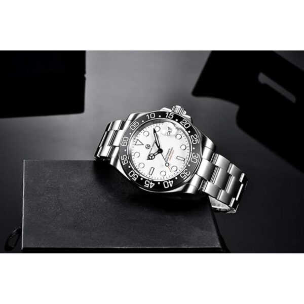 PAGRNE DESIGN Reloj mecánico deportivo para hombre correa_2