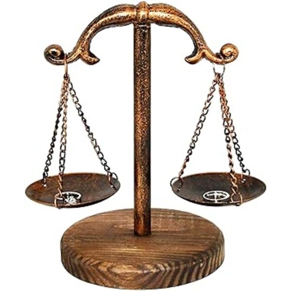 OwlGift Bandeja de metal Libra de estilo vintage con base_3