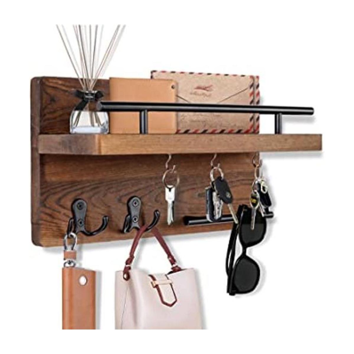 OurWarm Soporte para llaves de pared con 5 ganchos para