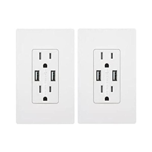 Outlet with USB High Speed Charger 4.2A Charging_1