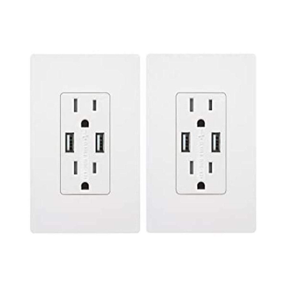 Outlet with USB High Speed Charger 4.2A Charging