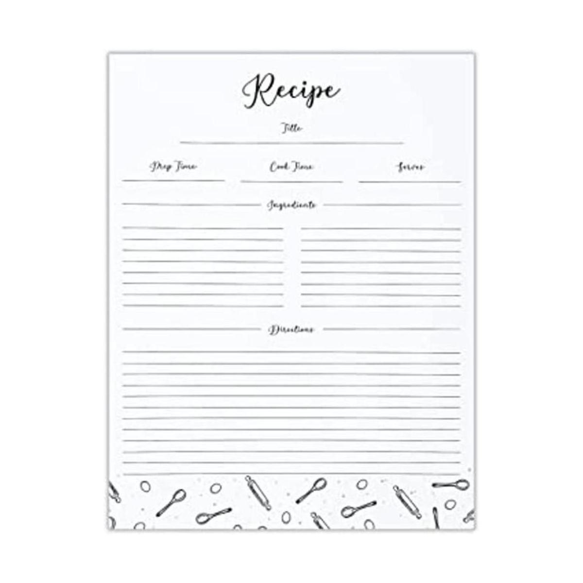 Outshine Papel de receta prémium para carpetas de recetas