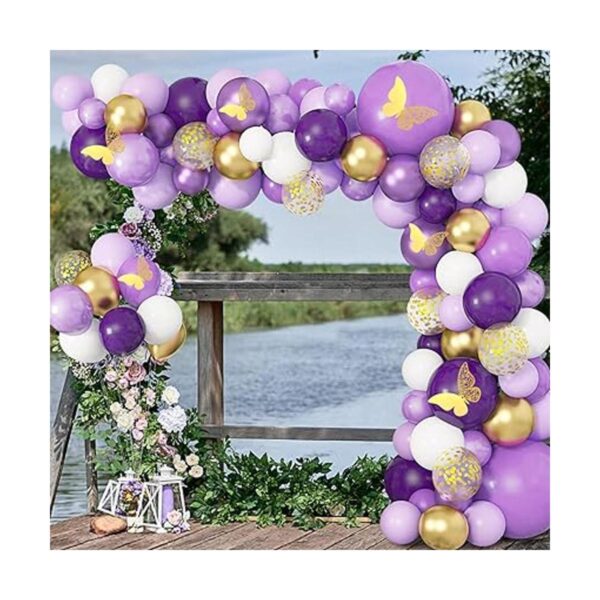Ouddy Kit de arco de guirnalda de globos morados 12_4