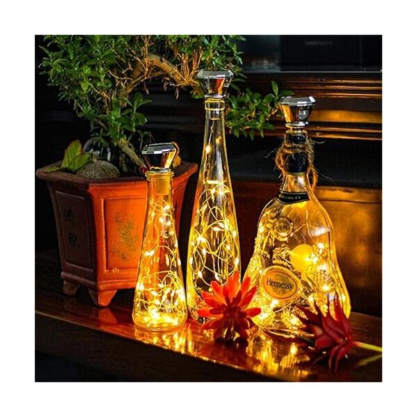 Ostritec Paquete de 8 luces solares para botellas de vino_3