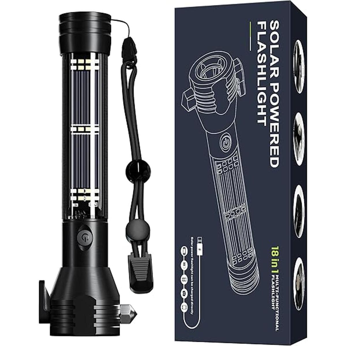 Otdair Linterna LED de energía solar linterna ultra