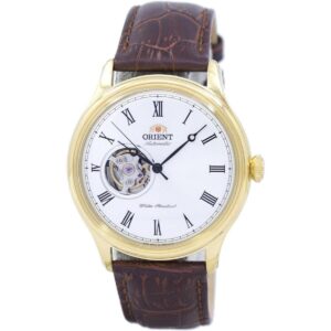 Orient abierto corazón automático esfera blanca reloj para_1