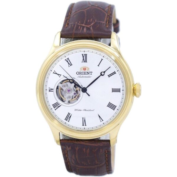 Orient abierto corazón automático esfera blanca reloj para_1