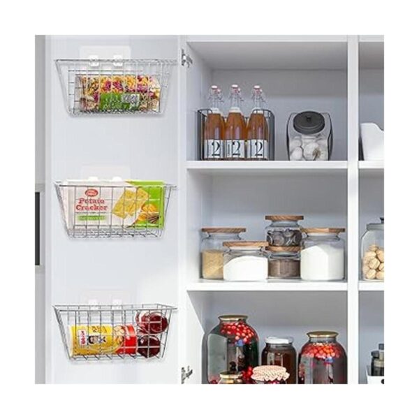 Orgneas Paquete de 4 cestas colgantes de pared con
