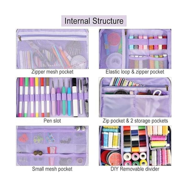 Organizador de suministros de costura caja de costura de_3