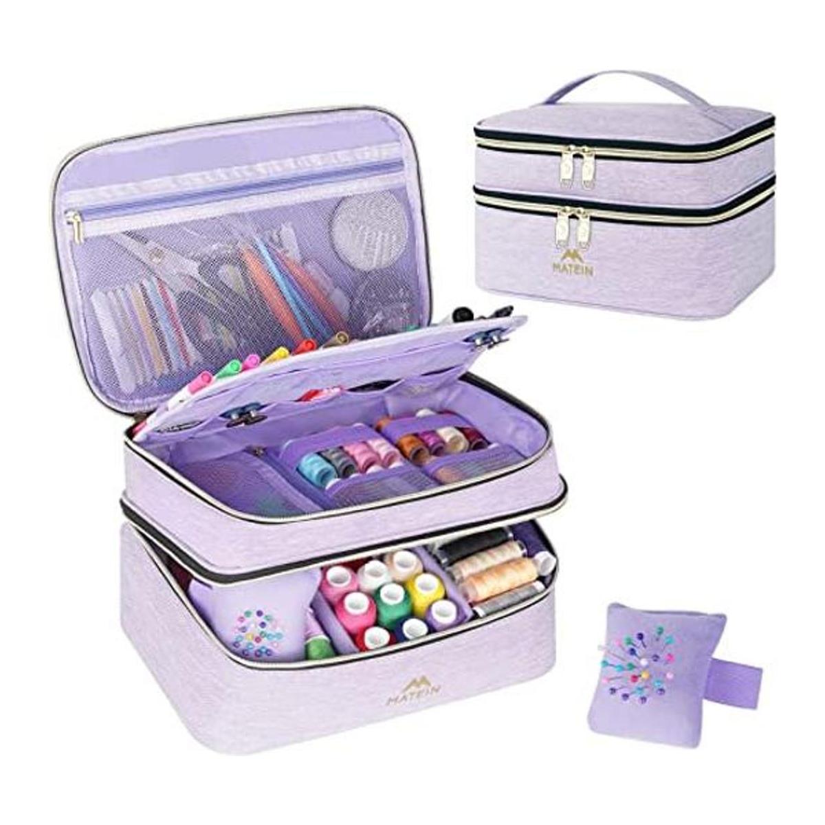 Organizador de suministros de costura caja de costura de