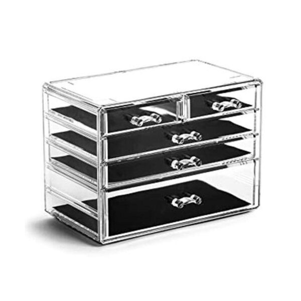 Organizador de maquillaje y joyería de acrílico de 5_1