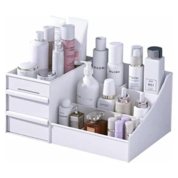 Organizador de escritorio de maquillaje con cajones