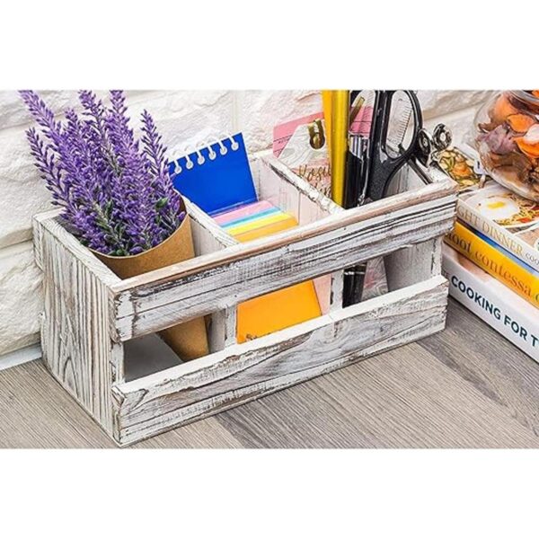 Organizador de escritorio de madera soporte para_2