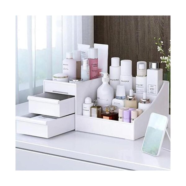 Organizador de escritorio de maquillaje con cajones