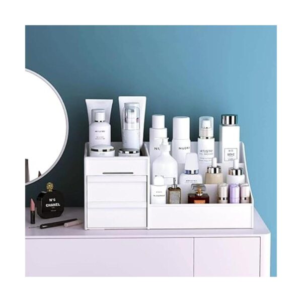 Organizador de escritorio de maquillaje con cajones