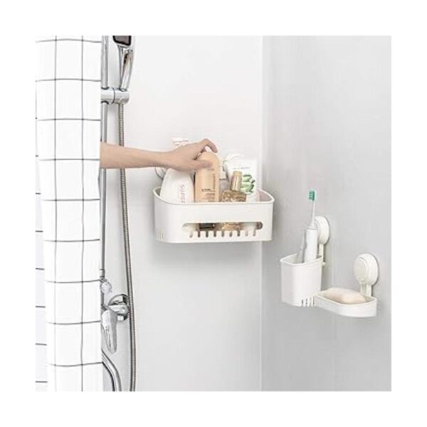 Organizador de ducha con ventosa estante de ducha cesta_4