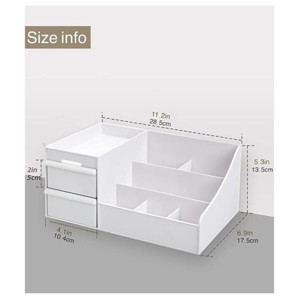 Organizador de escritorio de maquillaje con cajones