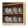 Organizador de 2 soportes para platos estante de metal