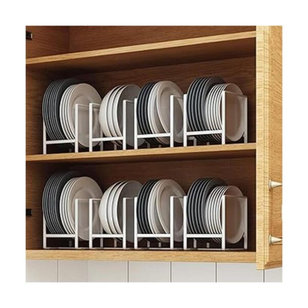 Organizador de 2 soportes para platos estante de metal