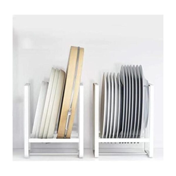 Organizador de 2 soportes para platos estante de metal