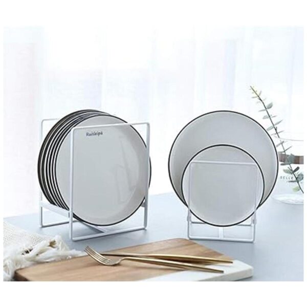 Organizador de 2 soportes para platos estante de metal