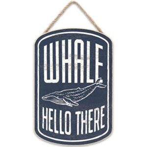 Open Road Brands Letrero colgante de Whale Hello There_1