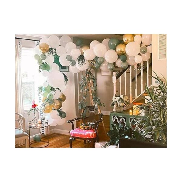 Oopat Kit de guirnalda de arco de globos de color verde