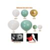 Oopat Kit de guirnalda de arco de globos de color verde