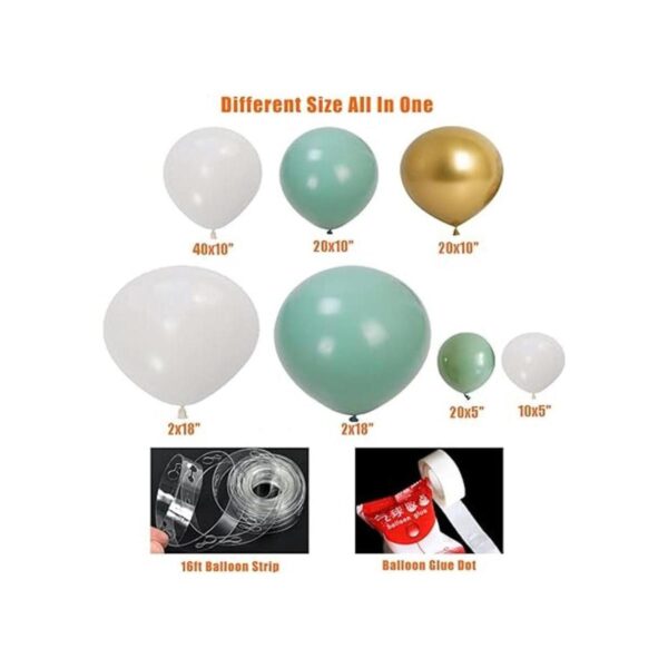 Oopat Kit de guirnalda de arco de globos de color verde