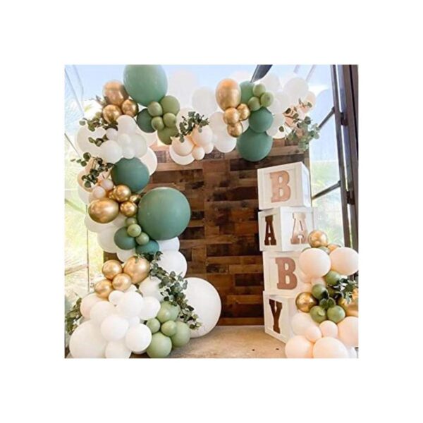 Oopat Kit de guirnalda de arco de globos de color verde