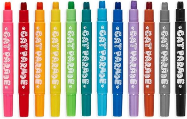 Ooly Juego de 12 crayones de gel para gatos con temática