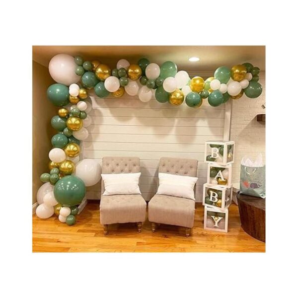 Oopat Kit de guirnalda de arco de globos de color verde