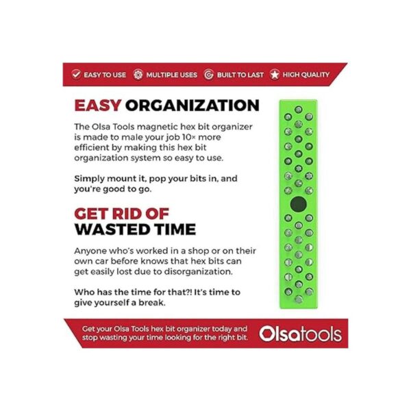 Olsa Tools Organizador de brocas hexagonales con base_3
